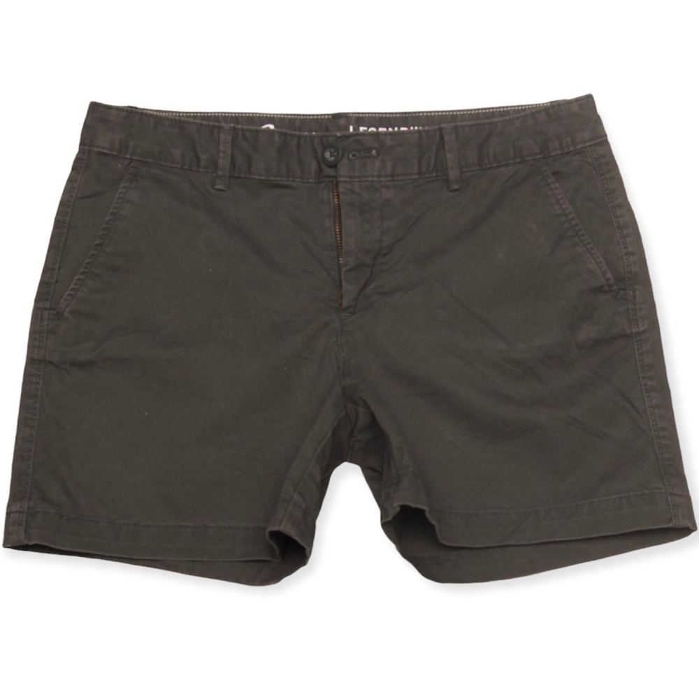 Eddie Bauer Womens Legendwash Slightly Curvy Shorts Size 8 Gray Cotton Stretch